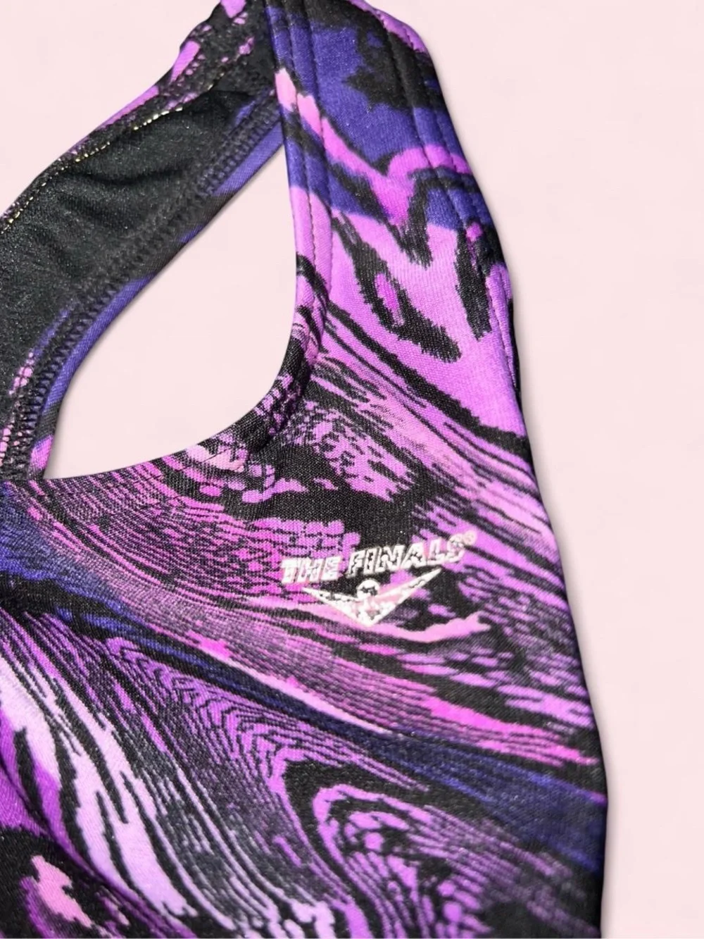 The Finals Purple Abstract Animal Print One-Piece Swimsuit